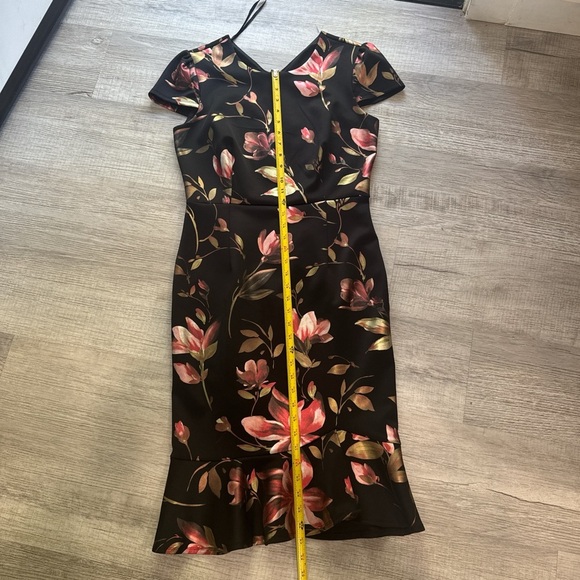 NWT Enfocus Studio Black Dress with Pink Floral Design SIZE 10 - Picture 13 of 13